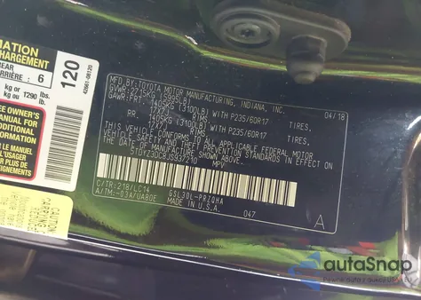 2018 Toyota Sienna Xle 8 Passenger z USA, uszkodzony, nr VIN 5TDYZ3DC8JS937210